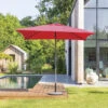 Parasol Droit Carré 2,5x2,5m Soya Grenade Hespéride -Mobilier Soldes parasol droit carre 25x25m soya grenade hesperide