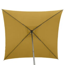 Parasol Droit Carré 2,5x2,5m Soya Jaune Moutarde Hespéride -Mobilier Soldes parasol droit carre 25x25m soya jaune moutarde hesperide 3