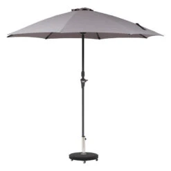 Parasol Droit Rond 2,7m Sisko Ardoise Hespéride -Mobilier Soldes parasol droit rond 27m sisko ardoise hesperide 1 1