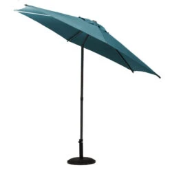 Parasol Droit Rond 2,7m Soya Bleu Canard Hespéride -Mobilier Soldes parasol droit rond 27m soya bleu canard hesperide 2