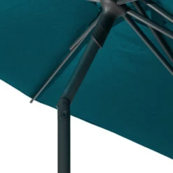 Parasol Droit Rond 2,7m Soya Bleu Canard Hespéride -Mobilier Soldes parasol droit rond 27m soya bleu canard hesperide 5