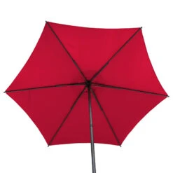 Parasol Droit Rond 2,7m Soya Grenade Hespéride -Mobilier Soldes parasol droit rond 27m soya grenade hesperide 4