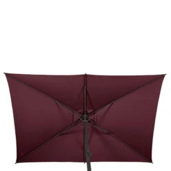 Parasol Mat Central 2x3 M Loompa Bordeaux Hespéride -Mobilier Soldes parasol mat central 2x3 m loompa bordeaux hesperide 4