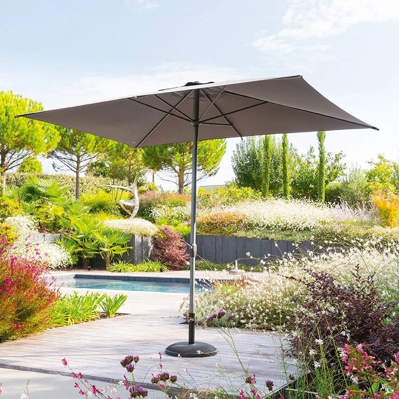 Parasol Mat Central 2x3 M Loompa Ardoise Hespéride 3 Parasol Mat Central 2x3 M Loompa Ardoise Hespéride