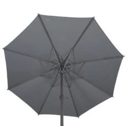 Parasol Mat Central Rond 3m Loompa Ardoise Hespéride -Mobilier Soldes parasol mat central rond 3 loompa ardoise hesperide 3