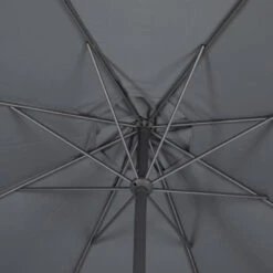 Parasol Mat Central Rond 3m Loompa Ardoise Hespéride -Mobilier Soldes parasol mat central rond 3 loompa ardoise hesperide 4