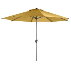 Parasol Mat Central Rond 3m Loompa Moutarde Hespéride 10 Parasol Mat Central Rond 3m Loompa Moutarde Hespéride -Mobilier Soldes parasol mat central rond 3m loompa moutarde hesperide 1