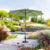 Parasol Mat Central Rond 3m Loompa Olive Hespéride -Mobilier Soldes parasol mat central rond 3m loompa olive hesperide
