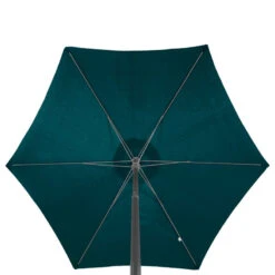 Parasol Rond 2,3m Anzio Bleu Canard Hespéride -Mobilier Soldes parasol rond anzio bleu canard hesperide 1 2