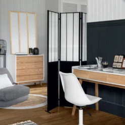 Paravent Atelier Métal Et Verre Trempé Atmosphera 7 Paravent Atelier Métal Et Verre Trempé Atmosphera -Mobilier Soldes paravent atelier metal et verre trempe atmosphera 1