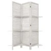 Paravent Bois 3 étagères Blanc Atmosphera -Mobilier Soldes paravent bois 3 etageres blanc atmosphera