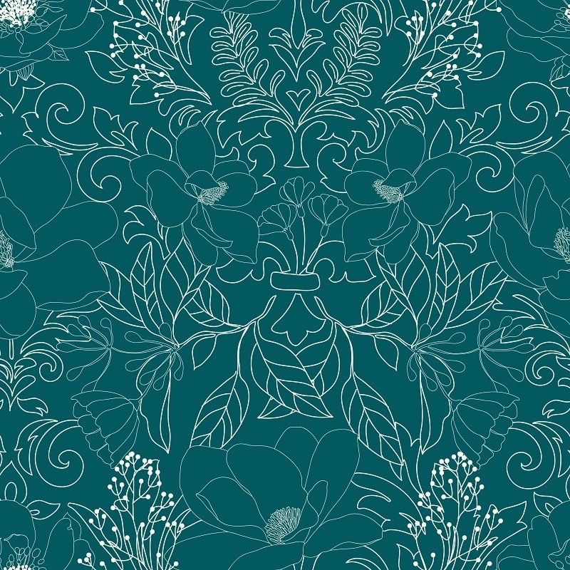 Parure De Lit Amelia Bleu Canard Et Motifs 240x220 Atmosphera 6 Parure De Lit Amelia Bleu Canard Et Motifs 240x220 Atmosphera – Image 4