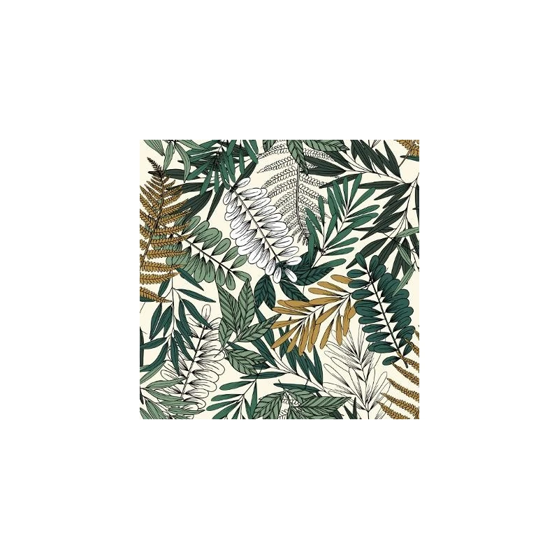 Parure De Lit Tropik Vert/blanc/moutarde 240x220 Atmosphera 6 Parure De Lit Tropik Vert/blanc/moutarde 240x220 Atmosphera – Image 4