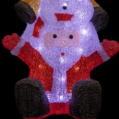 Père-Noël, Bonhomme De Neige Et Renne Lumineux 60 LED -Mobilier Soldes pere noel bonhomme de neige et renne lumineux 60 led 2