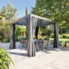 Pergola Carrée 3,6x3,6m Evora Graphite Hespéride 1 Pergola Carrée 3,6x3,6m Evora Graphite Hespéride -Mobilier Soldes pergola carree 36x36m evora graphite hesperide