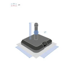 Pied De Parasol à Roulettes Opaneo 39kg Hespéride -Mobilier Soldes pied de parasol a roulettes opaneo 39kg hesperide 4