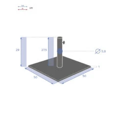 Pied De Parasol Plaque 20 Kg Anthracite Hespéride -Mobilier Soldes pied de parasol plaque 20 kg anthracite hesperide 4