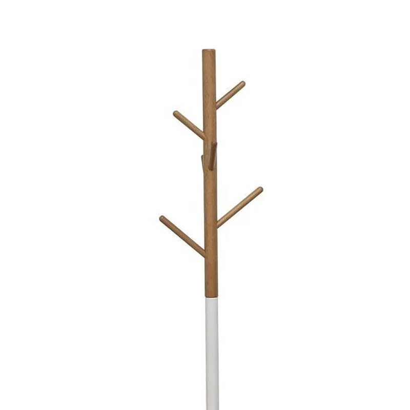 Porte Manteaux Blanc Et Naturel 4 Porte Manteaux Blanc Et Naturel – Image 2