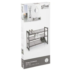 Range Chaussures Métal Noir 9 Paires 5five 9 Range Chaussures Métal Noir 9 Paires 5five -Mobilier Soldes range chaussures metal noir 9 paires 5five 3