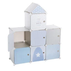 Rangement En Forme De Château Gris/bleu Atmosphera