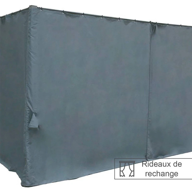 Rideaux Ardoises Pour Tonnelle Rectangulaire Palmeira Hespéride 4 Rideaux Ardoises Pour Tonnelle Rectangulaire Palmeira Hespéride – Image 2