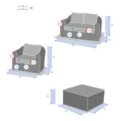 Salon 4 Places Moorea Terre Ombre Hespéride -Mobilier Soldes salon 4 places moorea terre ombre hesperide 1 7