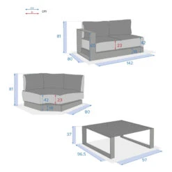 Salon D'angle 5 Places Allure Gris Minéral / Blanc Hespéride 15 Salon D'angle 5 Places Allure Gris Minéral / Blanc Hespéride -Mobilier Soldes salon d angle 5 places allure gris mineral blanc hesperide 6