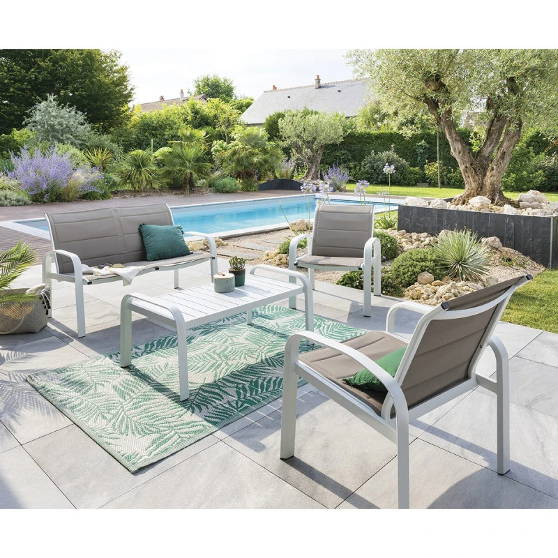Salon De Jardin 4 Places Elyn Noisette / Blanc Hespéride 3 Salon De Jardin 4 Places Elyn Noisette / Blanc Hespéride