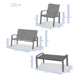 Salon De Jardin 4 Places Elyn Noisette / Praline Hespéride -Mobilier Soldes salon de jardin 4 places elyn noisette praline hesperide 7