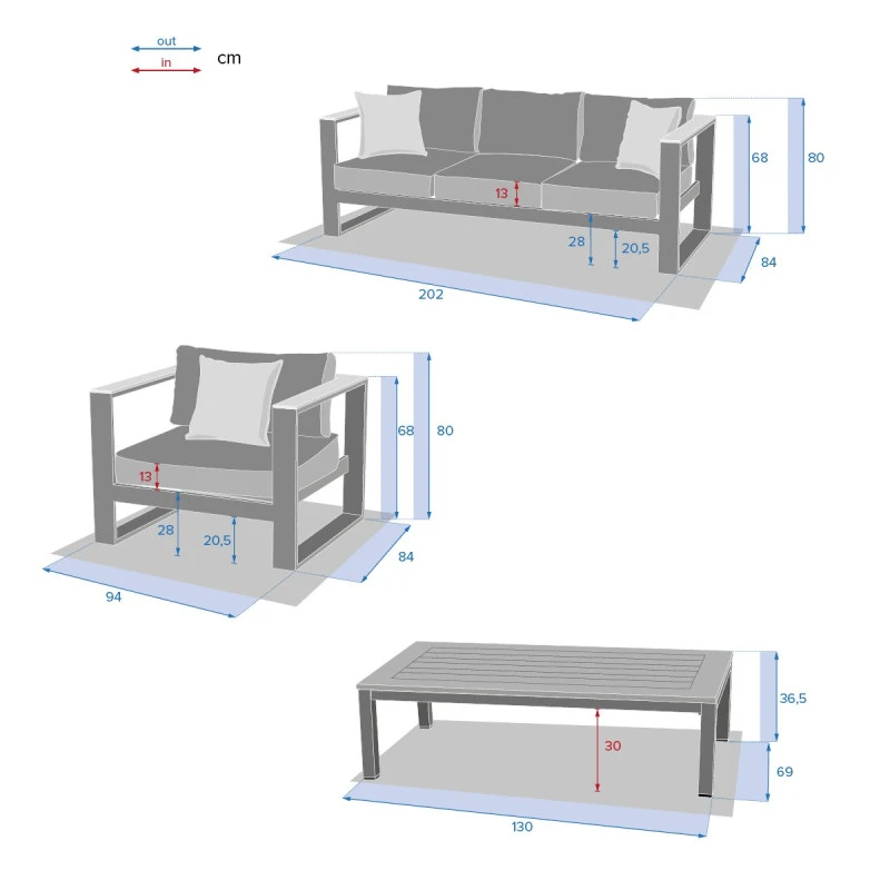 Salon De Jardin Emperia 5p En Aluminium Et Acacia Hespéride 6 Salon De Jardin Emperia 5p En Aluminium Et Acacia Hespéride – Image 4