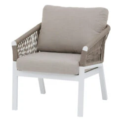 Salon De Jardin Oriengo 5 Places Taupe/blanc Hespéride -Mobilier Soldes salon de jardin oriengo 5 places taupe blanc hesperide 4