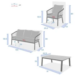 Salon De Jardin Oriengo 5 Places Taupe/blanc Hespéride -Mobilier Soldes salon de jardin oriengo 5 places taupe blanc hesperide 9