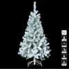 Sapin De Noël 210 Cm Vert Floqué Blanc 2 Sapin De Noël 210 Cm Vert Floqué Blanc -Mobilier Soldes sapin de noel vert 210 cm floque blanc