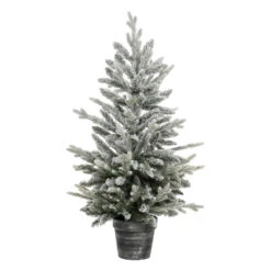Sapin En Pot 100 Cm Artificiel Enneigé Frosty
