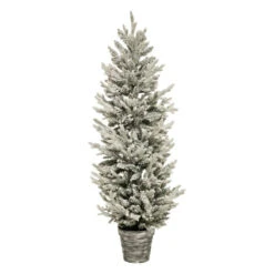 Sapin En Pot 150 Cm Artificiel Enneigé Frosty