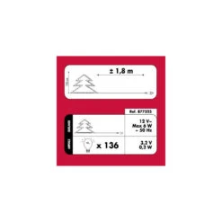 Sapin De Noël 120 Cm Vert Lumineux LED Blanc -Mobilier Soldes sapin lumineux 120 cm vert fibre optique 2