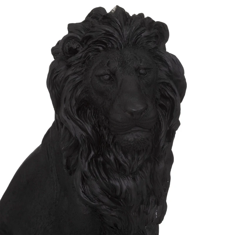 Statue De Lion Résine Noire H52 Atmosphera 4 Statue De Lion Résine Noire H52 Atmosphera – Image 2