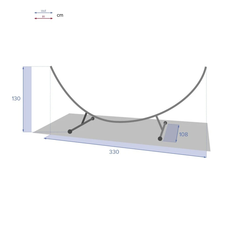 Support Hamac Demi-lune 3m30 Hespéride 6 Support Hamac Demi-lune 3m30 Hespéride – Image 4
