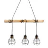 Suspension Indus Barre En Bois 3 Cordons Ostaria