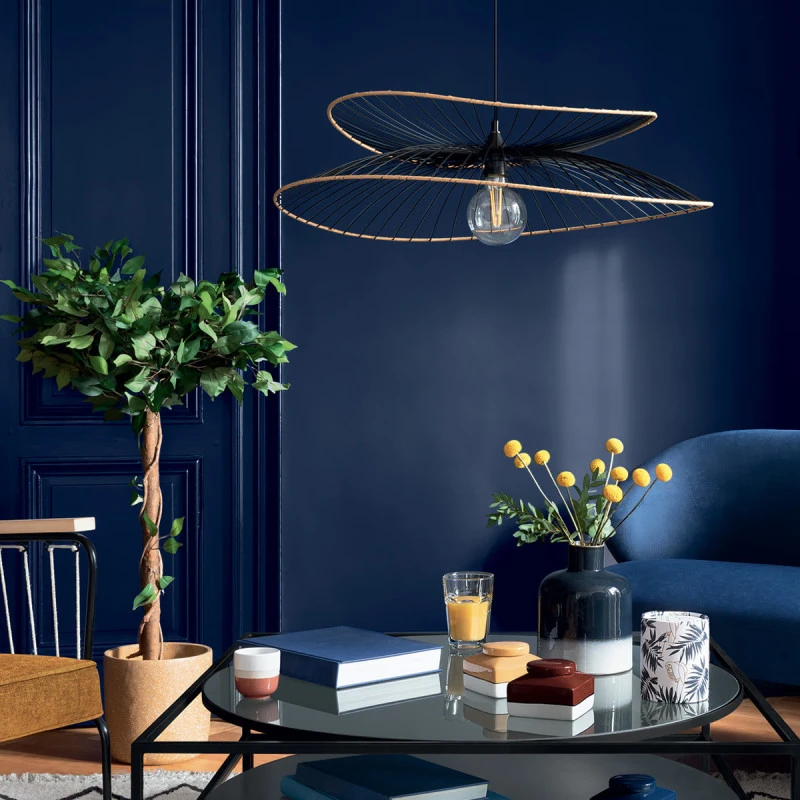 Suspension Métal Et Rotin Alara D69 Atmosphera 4 Suspension Métal Et Rotin Alara D69 Atmosphera – Image 2