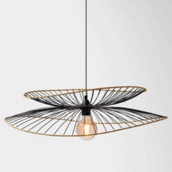 Suspension Métal Et Rotin Alara D69 Atmosphera 10 Suspension Métal Et Rotin Alara D69 Atmosphera -Mobilier Soldes suspension metal et rotin alara d69 atmosphera 2