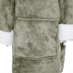 Sweat Plaid à Capuche Dino Vert Enfant Atmosphera -Mobilier Soldes sweat plaid a capuche dino vert enfant atmosphera 1 2