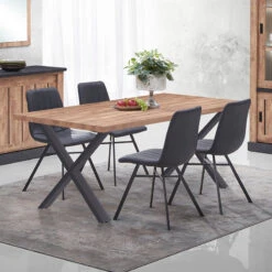 Table à Manger 220 X 95 Cm Pieds En Croix Edouard -Mobilier Soldes table a manger 220 x 95 cm pieds en croix edouard 1