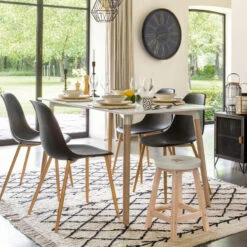 Table à Manger Blanc Roka Atmosphera -Mobilier Soldes table a manger blanc roka atmosphera 4