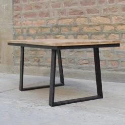 Table à Manger Bois Et Pieds Métal En U -Mobilier Soldes table a manger bois et pieds metal en u 4