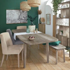 Table à Manger Extensible Bois D'acacia Banila Atmosphera -Mobilier Soldes table a manger extensible bois d acacia banila atmosphera 1