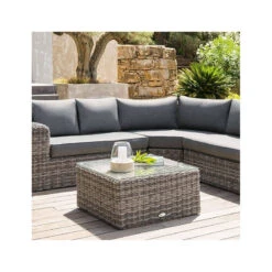 Table Basse Carrée Moorea Terre D'ombre Hespéride -Mobilier Soldes table basse carree moorea terre ombre hesperide 1