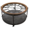 Table Basse Chrono Ronde Noire Atmosphera -Mobilier Soldes table basse chrono ronde noire atmosphera