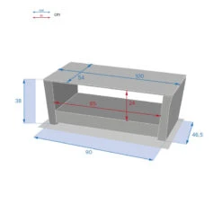 Table Basse Extérieure Polynésia Havane Hespéride -Mobilier Soldes table basse exterieure polynesia havane hesperide 1 2