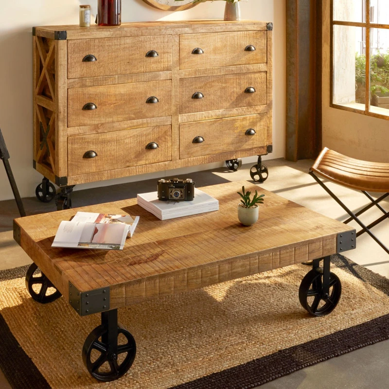 Table Basse Silas Bois Massif Atmosphera 4 Table Basse Silas Bois Massif Atmosphera – Image 2